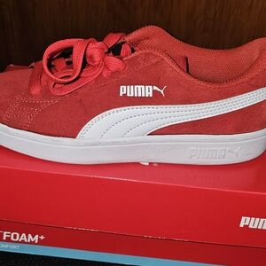 Puma Red and White Athletic Shoes